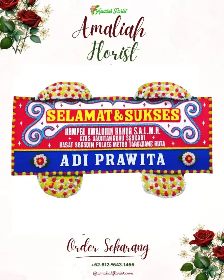 Papan Bunga Ucapan Selamat Pleret