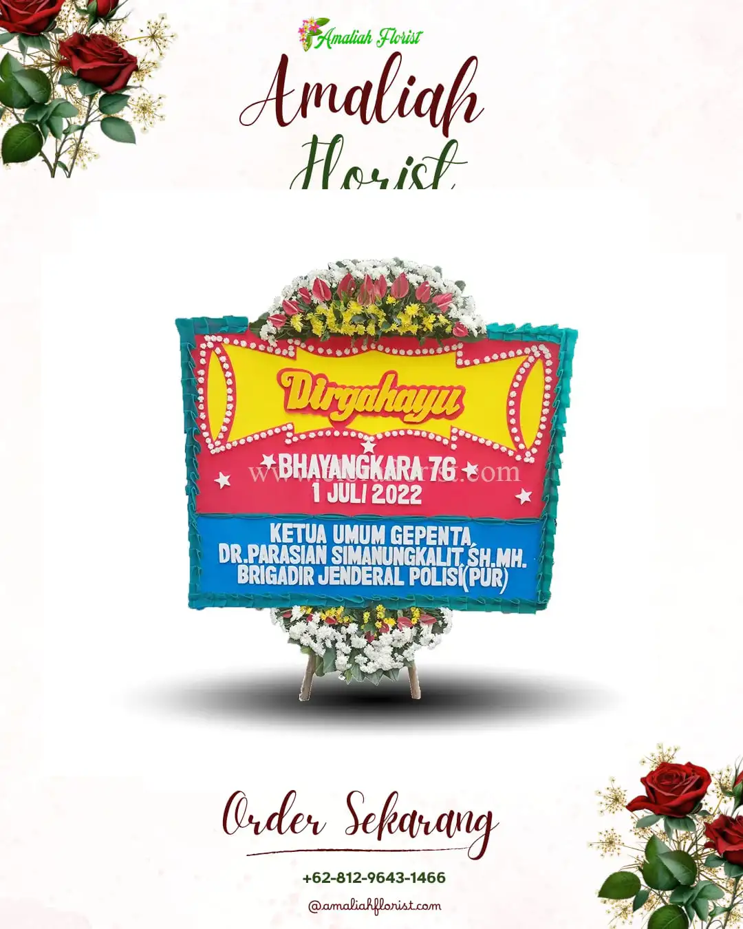 Papan Bunga HUT Ulang Tahun Pleret